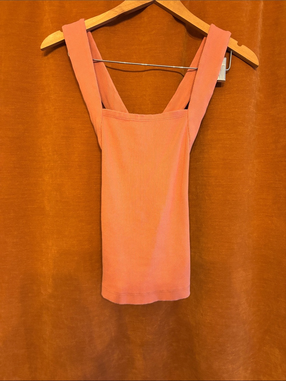 Anthropologie Coral Ribbed Mini Tank Dress